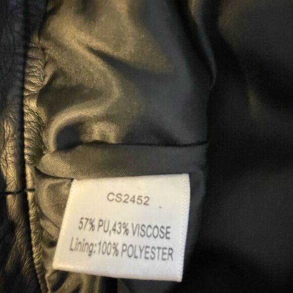 TCEC Faux Leather Mini Skirt w/Zippers L - Picture 6 of 7